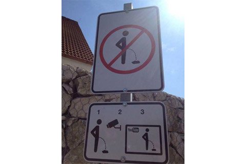 panneau interdit d'uriner